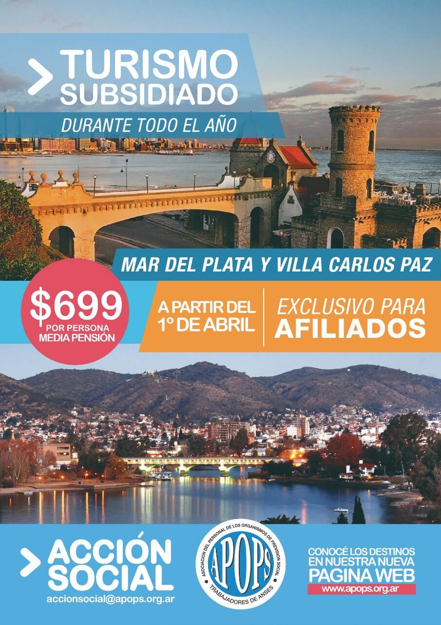 Apops Turismo subsidiado Todo el año