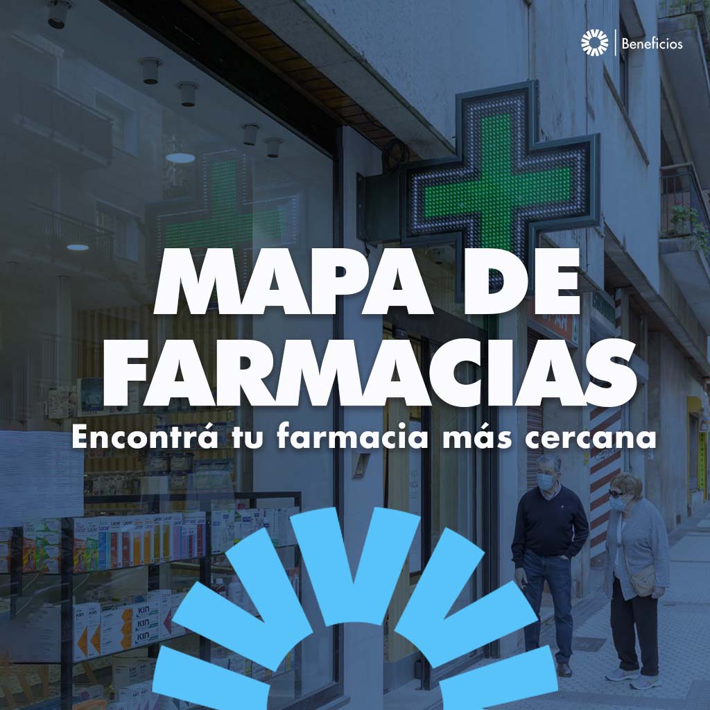Buscá la farmacia más cercana a tu ubicación Mapa de Farmacias adheridas mediante convenio con APOPS