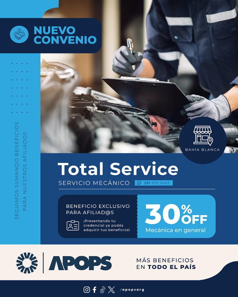 Total Service. Servicio mecánico 30% OFF en mecánica en general.